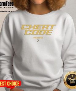 Good Victory Cheat Code Sweatshirt featuring a stylish design perfect for gamers and casual wear.