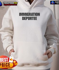 Good Vitaly Zdorovetskiy wearing a stylish Immigration Deportee hoodie, showcasing modern streetwear fashion.