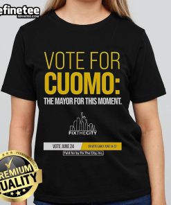 Alt Text: Good Vote for Cuomo - The Mayor for This Moment Ladies Tee featuring a bold graphic design and vibrant colors.