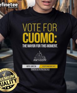 Good Vote For Cuomo The Mayor T-Shirt featuring bold text design, perfect for supporters and political enthusiasts.