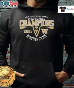 Good Washington Huskies Ira Men's Rowing National Champions 2025 logo hoodie showcasing team pride and athletic spirit.