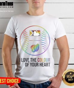 Colorful Washington Nationals t-shirt for Pride Month 2025, featuring 'I Love The Colour Of Your Heart' design.