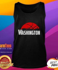 2025 tank top featuring a stylish Washington Wizards cityscape skyline design, perfect for fans and casual wear.