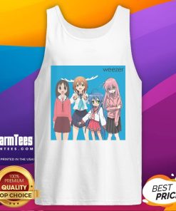 Good Weezer Ayumu Osaka Kasuga Noko Shikanoko Konata Izumi Gotoh Hitori in a stylish tank top, showcasing vibrant anime fashion.