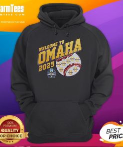 Good Welcome to Omaha 2025 LSU Tigers hoodie featuring bold team colors and logo, perfect for fans and game day.
