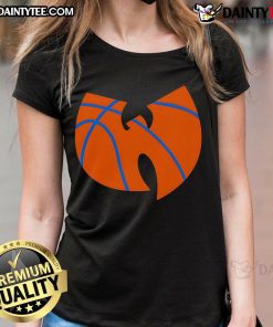 Good Wu-Tang Clan x New York Knicks logo ladies tee showcasing a stylish blend of hip-hop and sports fashion.