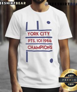 Alt Text: Good York City Pts 101 19884 Champions T-Shirt featuring bold graphics and vibrant colors for fans and collectors.