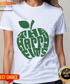 Happy Apple Ringer tee by The Happy Fits featuring vibrant colors and a playful design, perfect for casual wear.