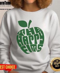 Happy Apple Ringer sweatshirt by The Happy Fits, featuring a vibrant design and cozy fit for music lovers.