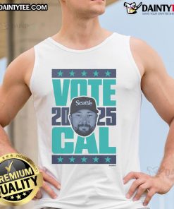 Happy Cal Raleigh 2025 Vote tank top featuring a vibrant design, perfect for supporting your favorite team and voting.