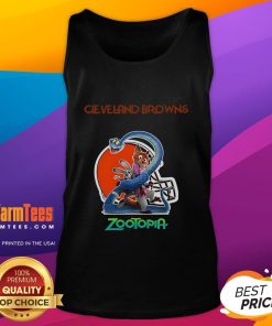 Happy Cleveland Browns Zootopia 2 tank top featuring vibrant colors and a playful design for fans and casual wear.