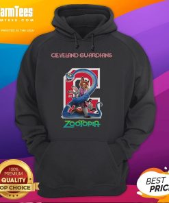 Happy Cleveland Guardians Zootopia 2 hoodie featuring vibrant colors and playful design, perfect for fans and cozy wear.