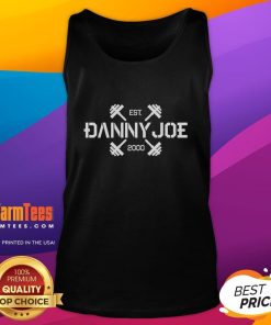 Happy Danny Joe Est 2000 logo tank top featuring a vibrant design, perfect for casual wear and showcasing a fun style.