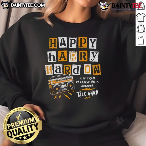 Happy Harry Hard-On Sweatshirt in vibrant colors, featuring a playful graphic design, perfect for casual wear.