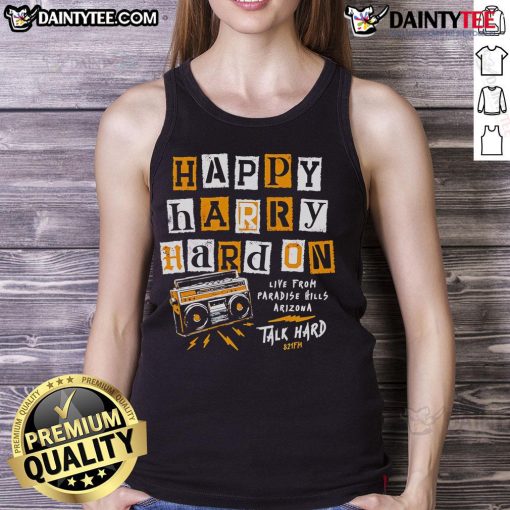 Happy Harry Hard On Tank Top featuring a vibrant design, ideal for casual summer wear and trendy outfits.