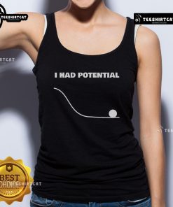 Happy I Had Potential tank top in vibrant colors, showcasing a motivational design for casual wear.