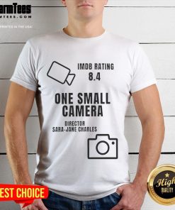 Happy One Small Camera Film T-Shirt featuring a colorful graphic design, perfect for photography enthusiasts and casual wear.
