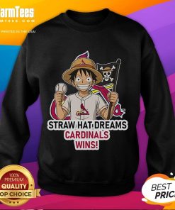 Happy St. Louis Cardinals sweatshirt featuring Monkey D. Luffy from One Piece, perfect for fans and cozy game days.