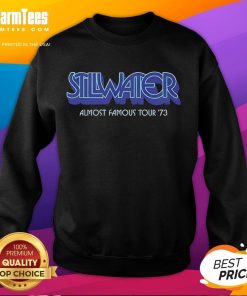 Happy Stillwater Almost Famous Tour 73 sweatshirt in vibrant colors, showcasing a stylish design for fans and fashion lovers.