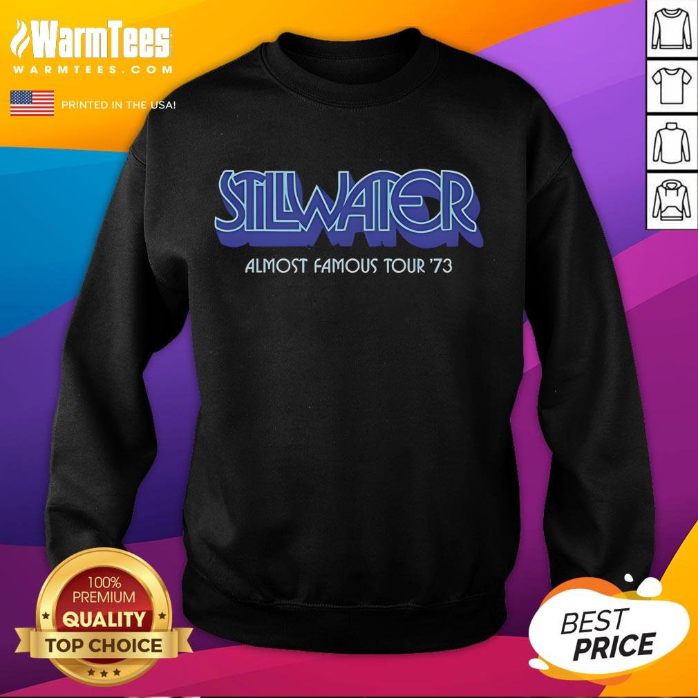 Happy Stillwater Almost Famous Tour '73 Sweatshirt Happy Stillwater Almost Famous Tour 73 sweatshirt in vibrant colors, showcasing a stylish design for fans and fashion lovers.