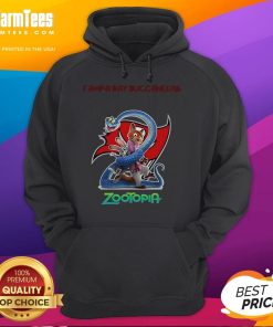 Happy Tampa Bay Buccaneers Zootopia 2 hoodie featuring vibrant colors and team logo, perfect for fans and cozy wear.