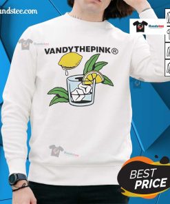 Happy Vandy Pink Lemon sweatshirt featuring vibrant colors and a cozy design, perfect for casual wear.