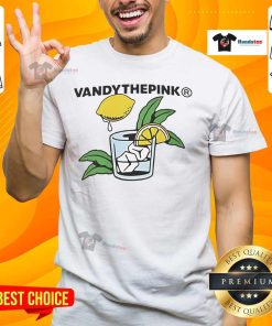 Happy Vandy The Pink Lemon T-Shirt featuring a cheerful lemon graphic on a vibrant pink background for stylish summer wear.