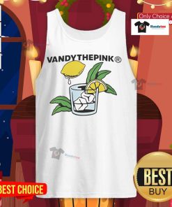 Happy Vandy pink lemon tank top featuring a vibrant lemon graphic, perfect for summer styles and casual outfits.