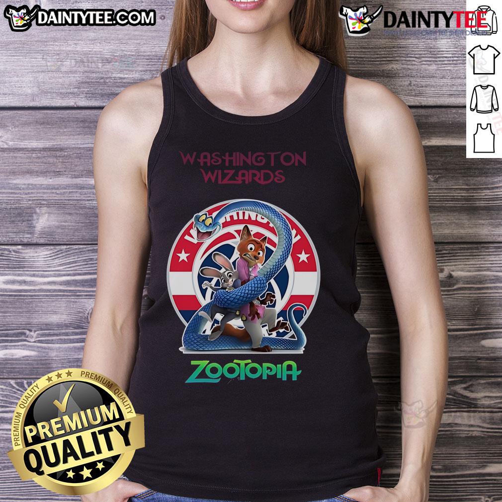 Happy Washington Wizards Zootopia 2 Tank Top Alt Text: Happy Washington Wizards Zootopia 2 tank top featuring vibrant graphics and a comfortable fit, perfect for fans.