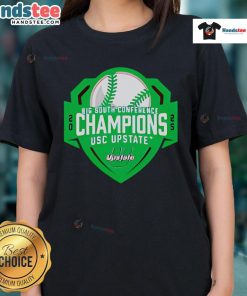 Hot 2025 Big South Conference Baseball Champs Ladies Tee featuring vibrant team graphics and a stylish design.