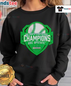 Hot 2025 Big South Conference Baseball Champs Sweatshirt featuring team logo and vibrant colors for fans.