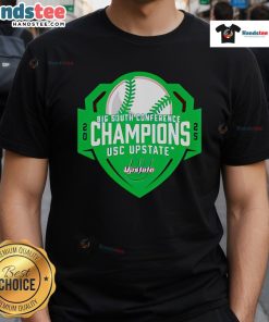 Hot 2025 Big South Conference Baseball Champs T-Shirt featuring bold graphics and team colors, perfect for fans.
