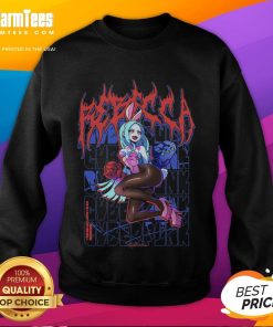 Hot Bunny Girl Rebecca wearing a stylish sweatshirt, showcasing a fun and trendy fashion statement perfect for casual outings.
