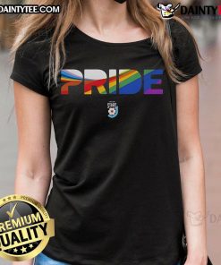 Hot Chicago Stars FC LGBT Pride Ladies Tee showcasing vibrant colors and inclusive design for proud supporters.