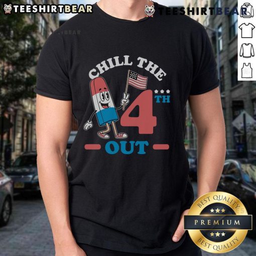 Hot Chill The 4Th Out America Ice Cream T-Shirt featuring a vibrant ice cream graphic for a fun summer look.