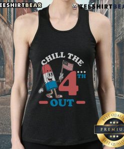 Hot Chill The 4th Out America Ice Cream Tank Top featuring a vibrant design for summer celebrations and patriotic events.