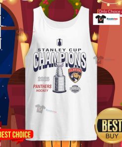 Hot Florida Panthers 2025 Stanley Cup Champions throwback tank top showcasing vibrant team colors and logo design.