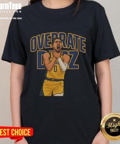 Hot Haliburton Choke Overrate Deez Ladies Tee featuring vibrant design and comfortable fit, perfect for casual wear.
