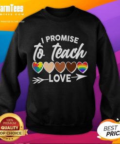 Alt Text: Hot I Promise To Teach Love Diversity Equality Sweatshirt in vibrant colors, promoting inclusivity and social justice.