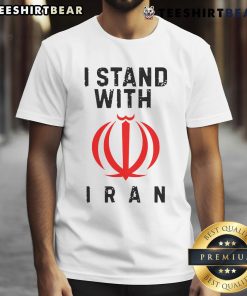 Hot I Stand With Iran Freedom T-Shirt featuring bold text design, perfect for supporting Iran's fight for freedom.