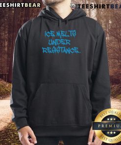 Hot ICE Melts Under Resistance Hoodie in black, showcasing a stylish design perfect for streetwear enthusiasts.