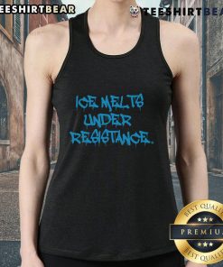 Model wearing Hot ICE Melts Under Resistance Tank Top, showcasing a stylish design perfect for workouts and casual wear.