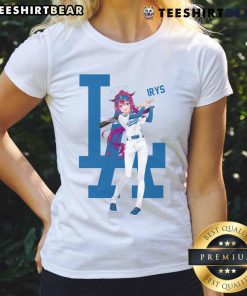 Hot Los Angeles Dodgers Hololive Night Irys ladies tee showcasing vibrant design and team spirit for fans.