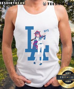 Hot Los Angeles Dodgers Hololive Night Irys tank top featuring vibrant graphics and stylish design for fans.