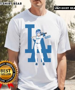 Hot Los Angeles Dodgers Hololive Night Suisei T-Shirt featuring vibrant graphics and team colors for fans and collectors.