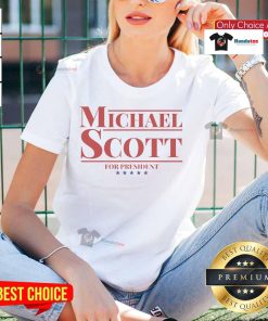 Hot Michael Scott for President ladies tee featuring a stylish design perfect for fans of The Office.