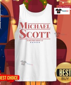 Hot Michael Scott for President tank top featuring a bold graphic print, perfect for fans of The Office and political humor.