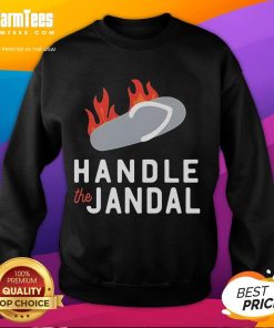 Alt Text: Stylish Hot Mr. Vintage Handle the Jandal Sweatshirt featuring a vibrant design, perfect for casual wear.