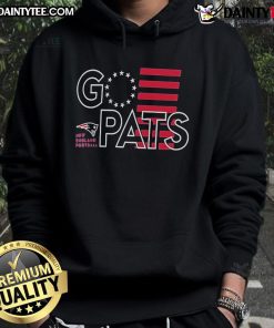 Stylish Hot New England Patriots Go Pats Hoodie in navy blue, perfect for fans to show team spirit during games.