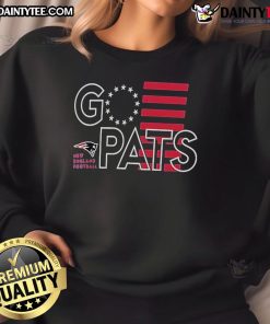 Cozy Hot New England Patriots Go Pats Sweatshirt, perfect for cheering on your favorite NFL team during game day.